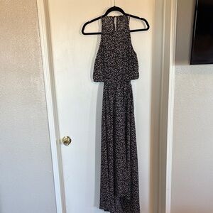 SHEIN Black and Pink Floral Dress